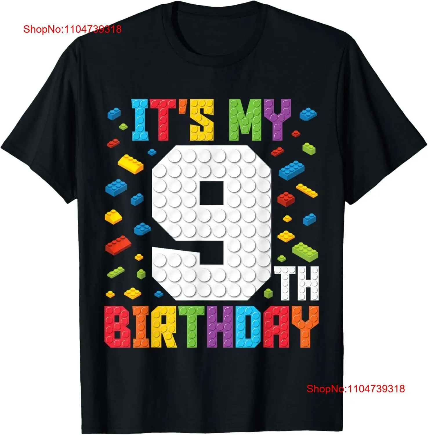 Vintage Fashion Build - それは私の 9 歳の誕生日ボーイズマスタービルダーキッズブロックビルディング Tシャツヴィンテージウォッシュファッションオム多用途快適