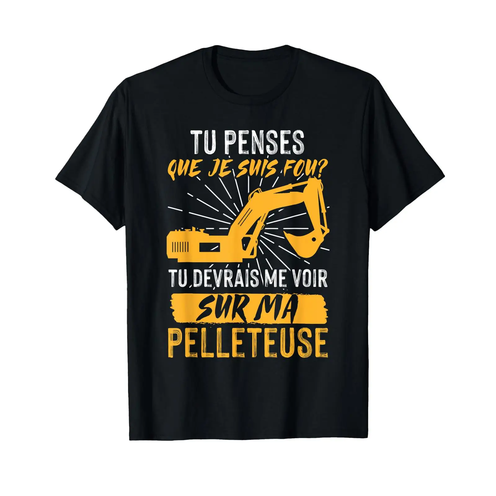 Vintage Fashion Build - 掘削機建設現場ドライバークレイジーTシャツブラックSヴィンテージウォッシュドファッションデザイナー服スタイリッシュな通気性のあるソフトカジュアル
