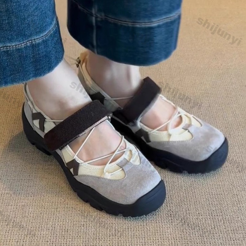 Vintage Fashion In 2026 - ヴィンテージラウンドトゥプラットフォームスニーカー女性ノンスリップ 2026 ファッションバックルストラップメアリージェーンシューズ通気性ソフトソールカジュアルシューズ