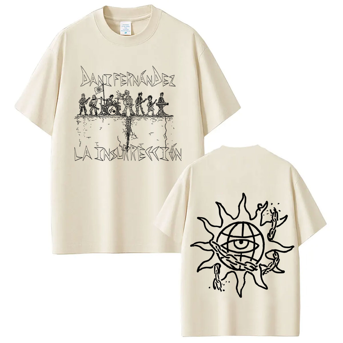 Vintage Fashion La - ダニ・フェルナンデス・ラ・インシュレシオンツアー 2026 プリント Tシャツ男性女性ファッションヴィンテージ Tシャツ半袖コットンルーズヒップホップ Tシャツ