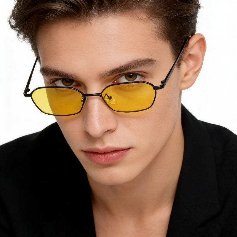 Vintage Fashion And Design - 新しいファッションヴィンテージサングラス女性男性ブランドデザイナーレトロメタル長方形サングラス女性男性人気黒眼鏡