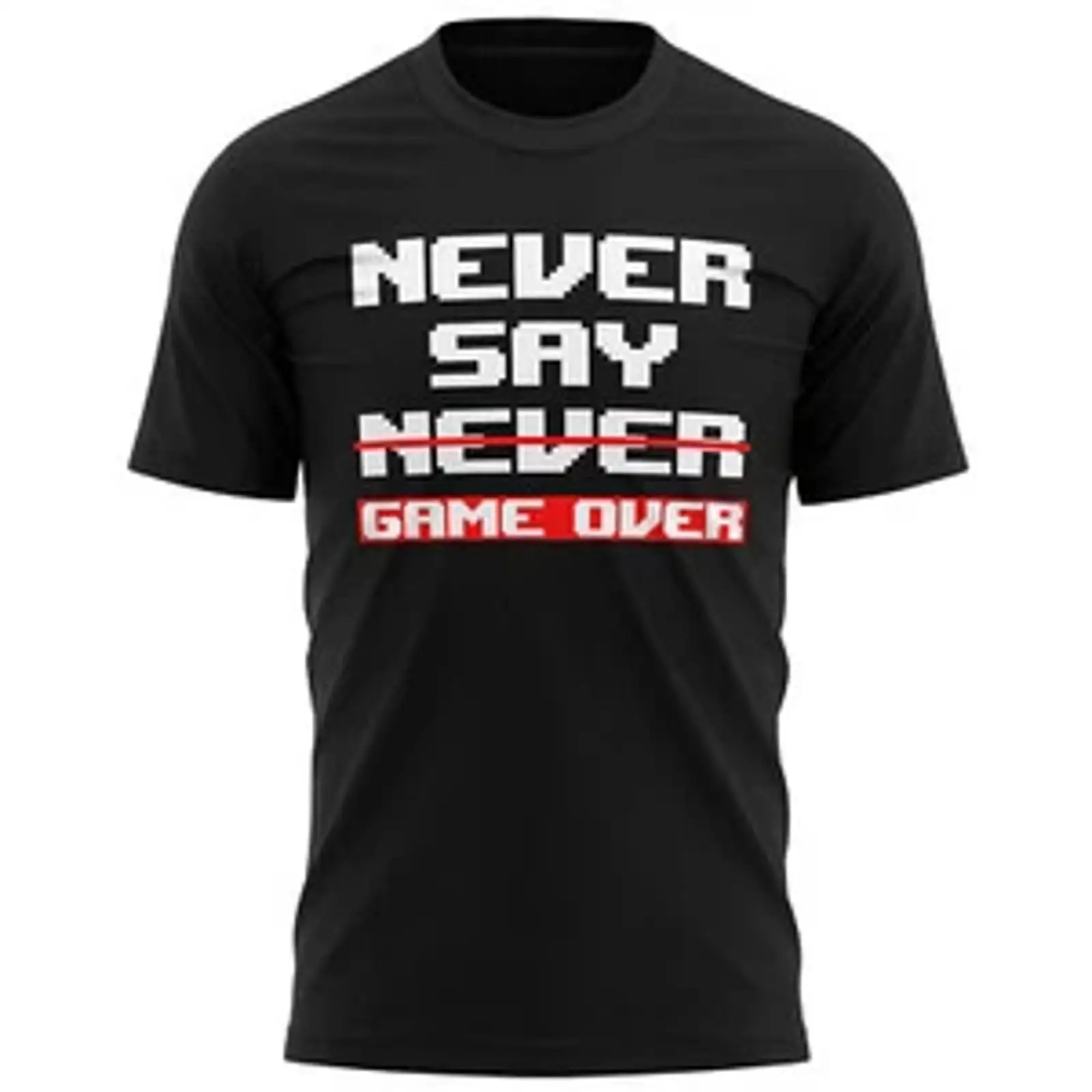 Vintage Fashion Herren - Herren Tシャツ ネバーセイ ゲームオーバー lustig ゲーミング
