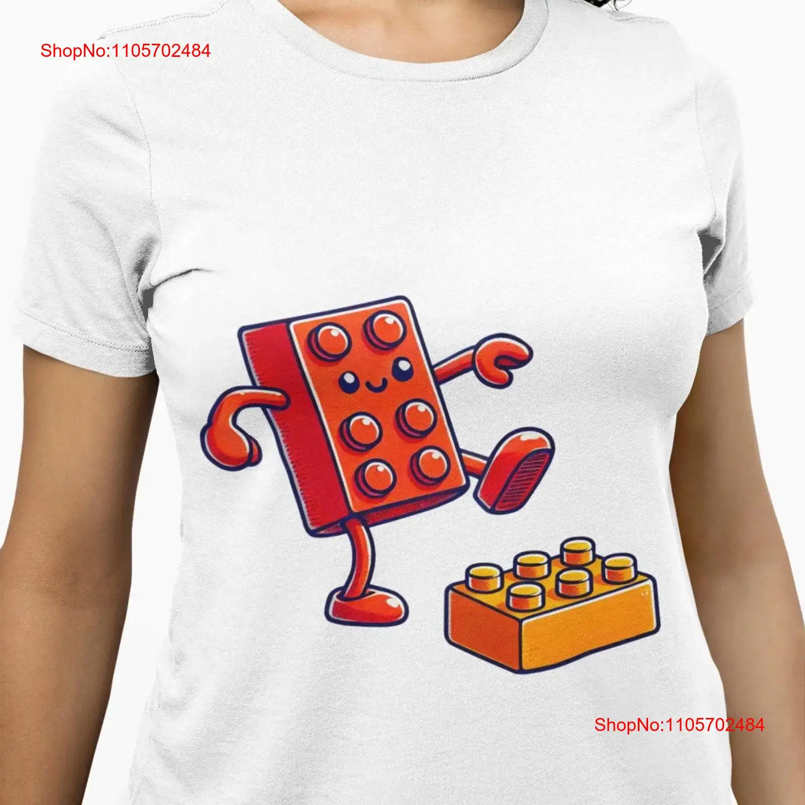 Vintage Fashion Build - 面白いビルディングブロック Tシャツ かわいいレンガキャラクター おもちゃ愛好家のアイデア 遊び心のあるかわいいトップス ヴィンテージ