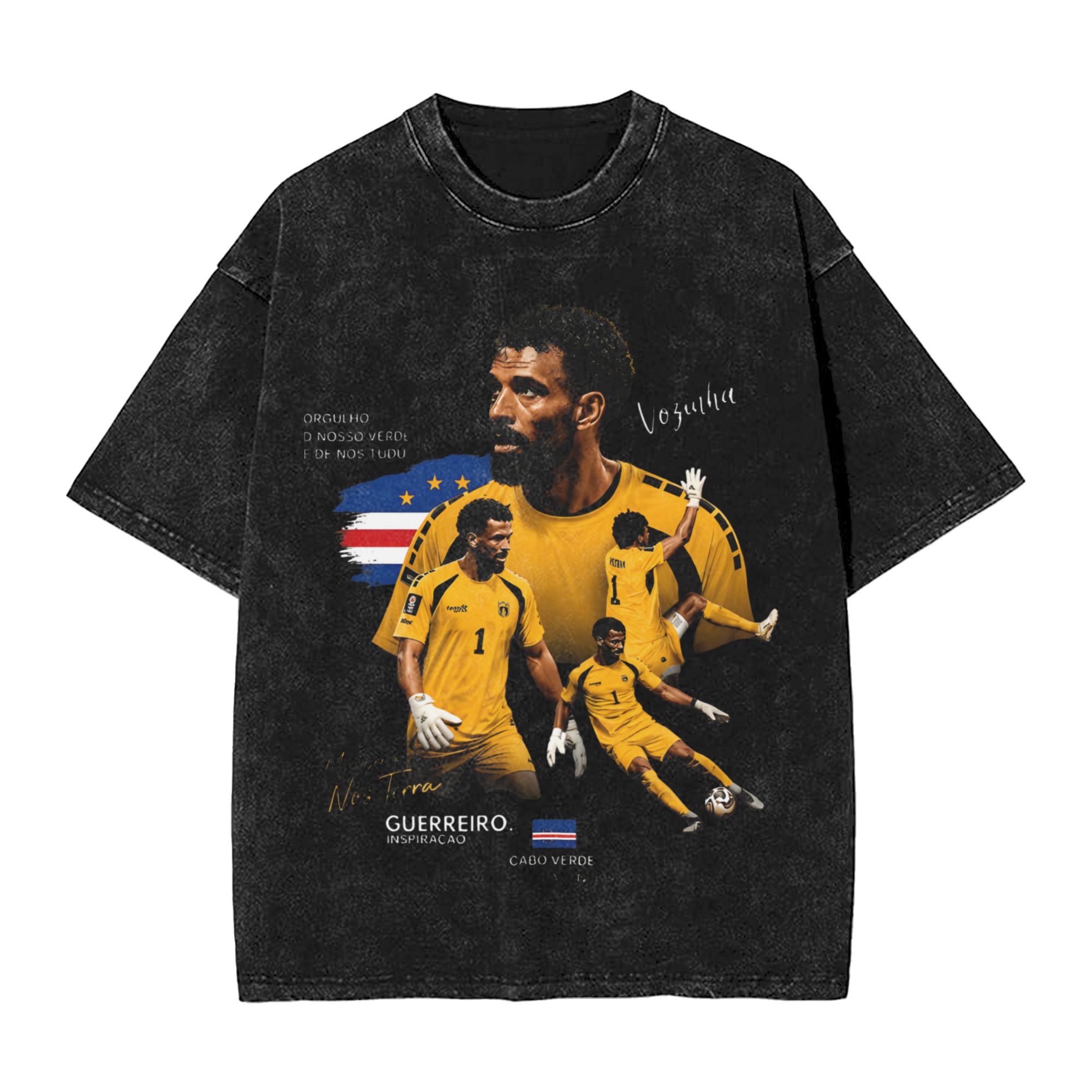 Vintage Fashion Collage - 2026 ヴィンテージ ウォッシュド カボベルデ サッカー コラージュ