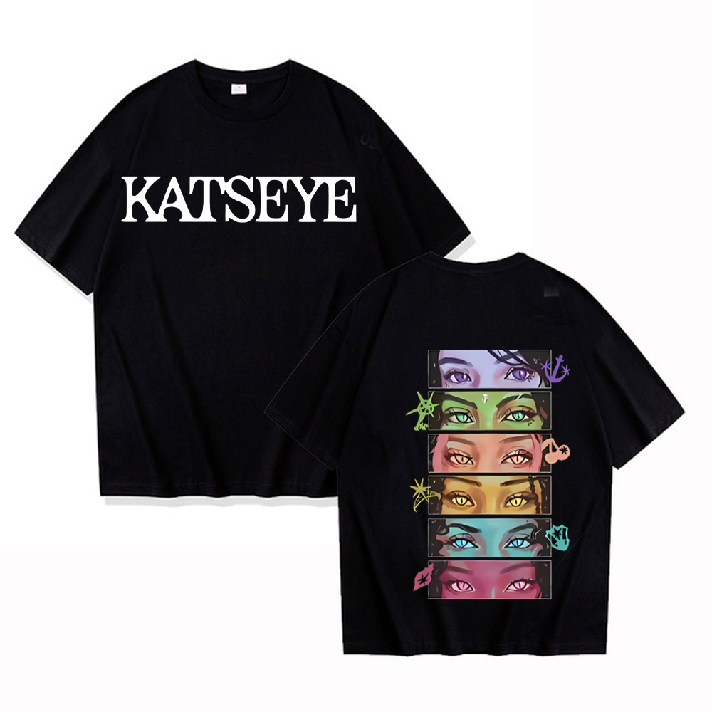 Kpop カッツアイアイズコラージュ Tシャツ男性と女性の夏 - Vintage Fashion Collage のレビューと価格