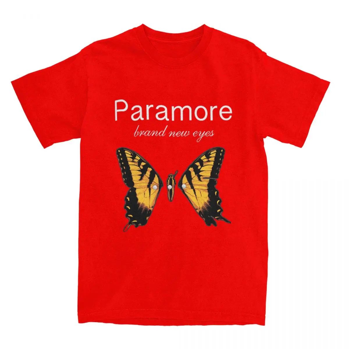 Y2K ファッションカジュアル Tシャツパラモア蝶ロゴシャツ - Vintage Fashion Outfits Men のレビューと価格