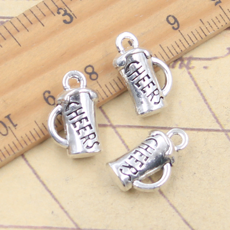 10 個チャーム乾杯ビールマグ 18x11x6mm チベット - Vintage Fashion Finds のレビューと価格