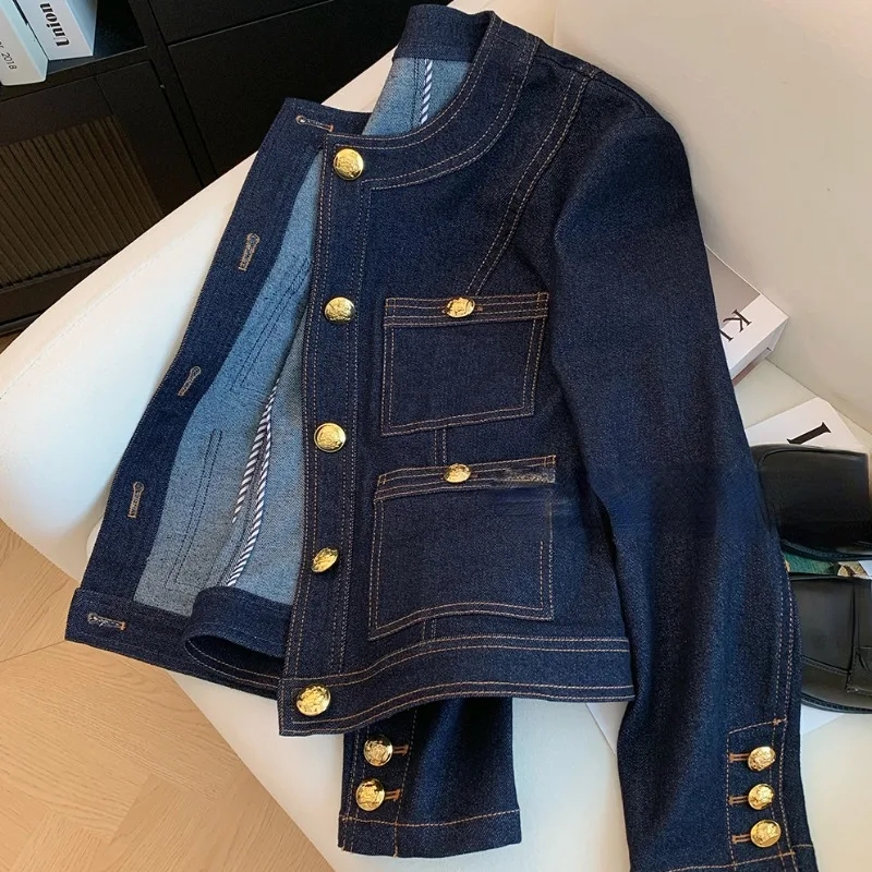韓国スタイルカジュアルデニムコート女性のヴィンテージデニムジ - Vintage Fashion Korea のレビューと価格
