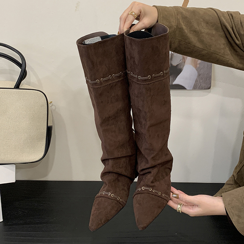 Liyke ファッションデザイン巾着レースアップニーハイブー - Vintage Fashion And Design のレビューと価格