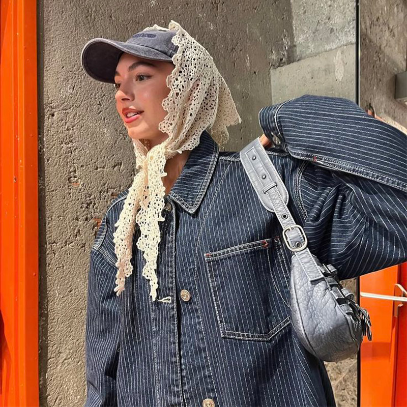 かぎ針編みレース三角スカーフ ヴィンテージ風透かし編みニット - Vintage Fashion Look のレビューと価格