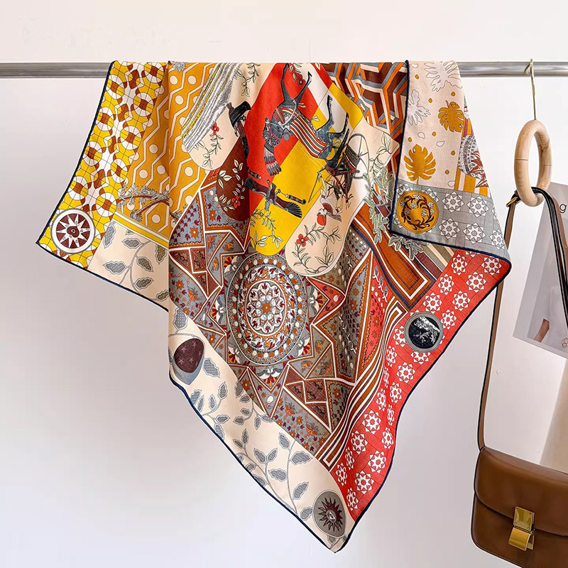 30% マルベリーシルク 70% ウールスカーフ 90x90 - Vintage Fashion Collage のレビューと価格