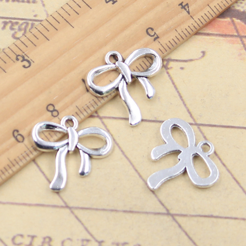 20 個チャームリボンちょう結び 18 × 19 ミリメート - Vintage Fashion Finds のレビューと価格