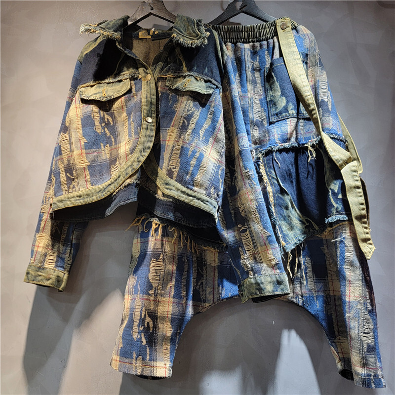 WTHT ファッション女性の不規則なパッチワークラペルデニム - Patchwork Jean Jacket のレビューと価格