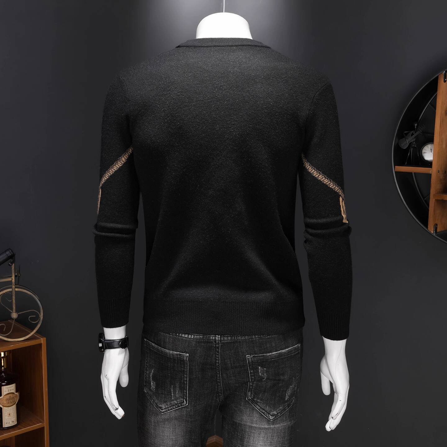ヴィンテージファッションセーター男性冬メンズジャカードセータ - Vintage Fashion Outfits Men のレビューと価格