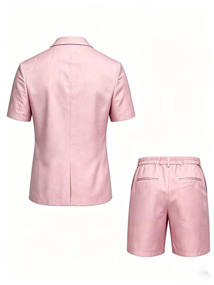 カジュアルメンズソリッドカラースリムブレザーツーピーススーツ - Vintage Fashion Outfits Men のレビューと価格