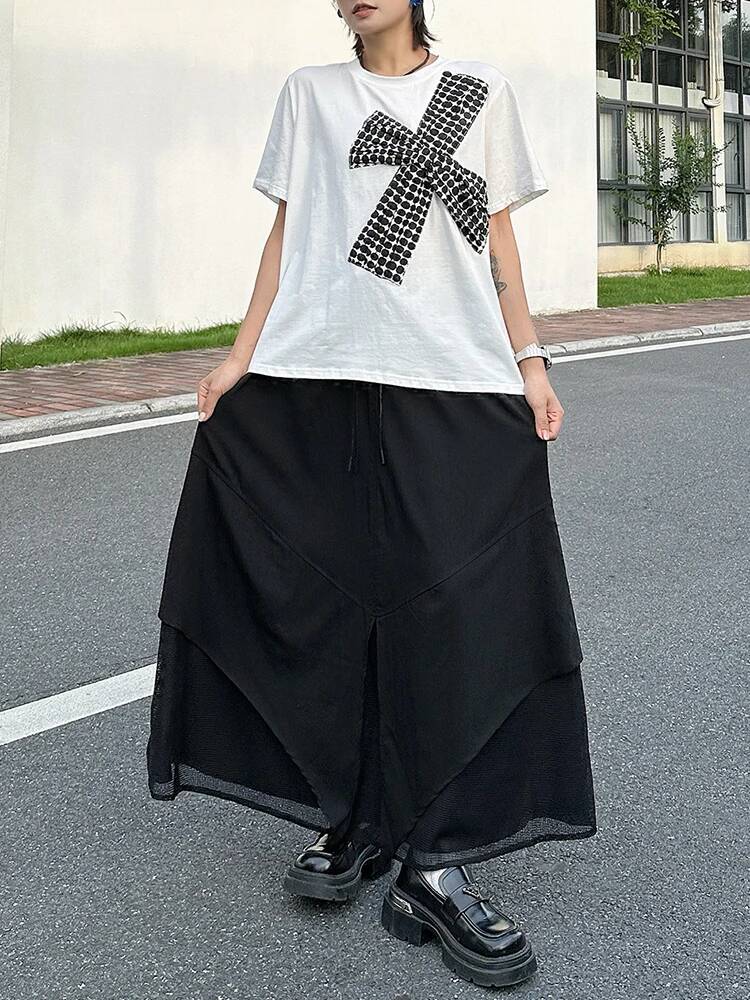 ドット女性白プリント 3d リボンビッグサイズ Tシャツ新し - Vintage Fashion Build のレビューと価格