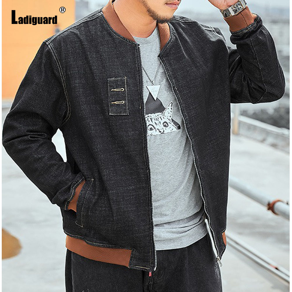 クラシックなメンズジャケット,レトロスタイル,ジーンズ,ラー - Patchwork Jean Jacket のレビューと価格