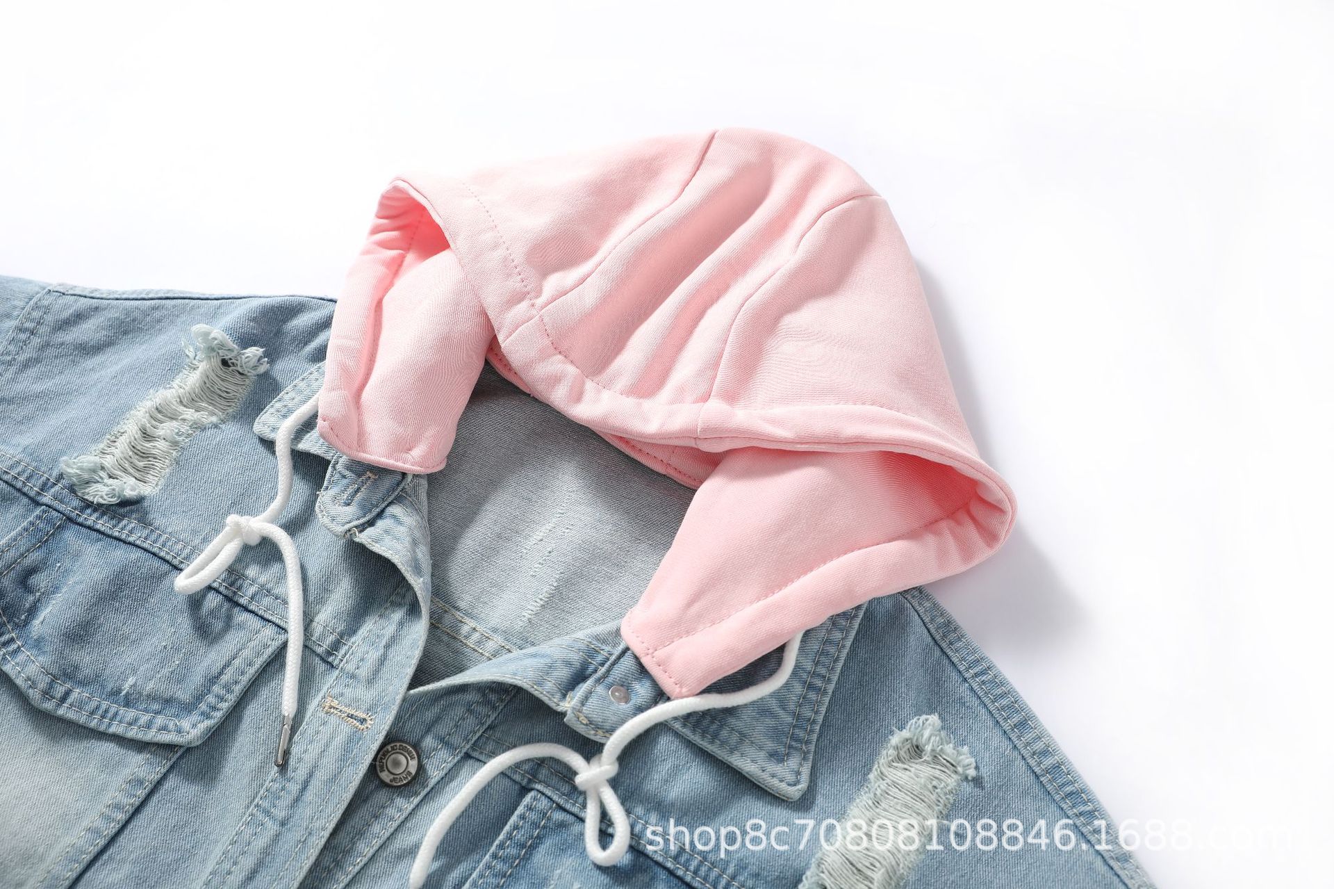 ゆったりとしたフード付きデニムジャケット,婦人服,ヨーロピア - Patchwork Jean Jacket のレビューと価格