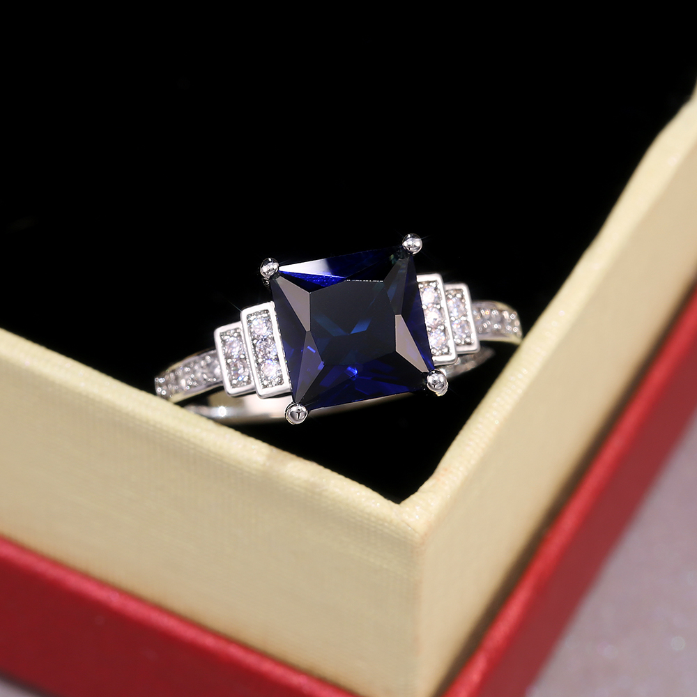 女性のための4つのスクエアカットリング,ピアス,ヴィンテージ - Vintage Fashion Rings のレビューと価格