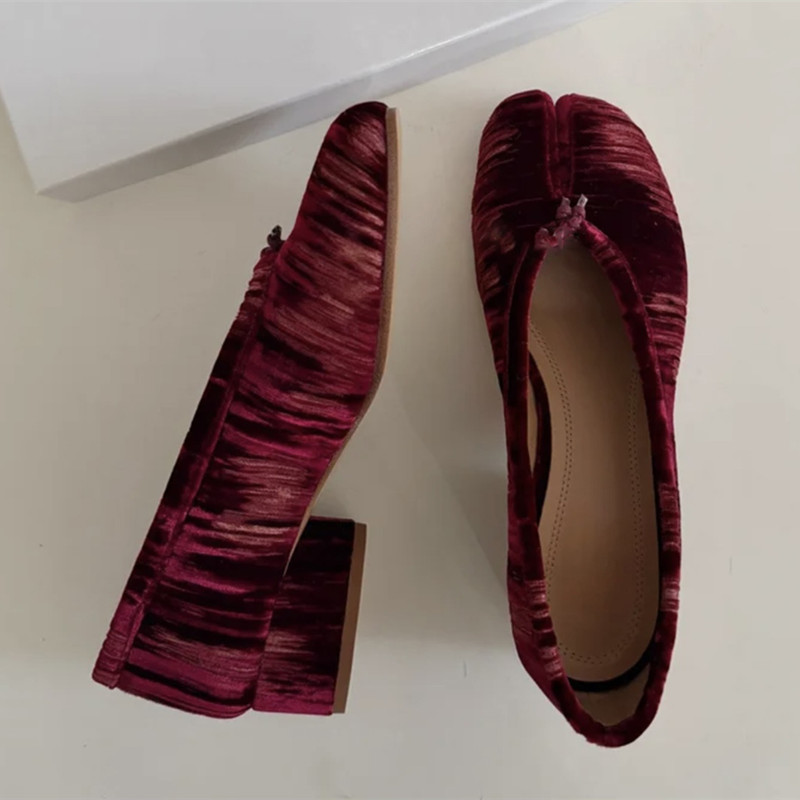ファッションプリーツデザイナーフランネルスプリットトゥ女性用 - Vintage Fashion And Design のレビューと価格