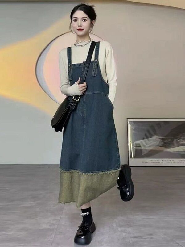ヴィンテージデニムホルタードレス レディースミディスカート  - Denim Skirt Midi Vintage のレビューと価格