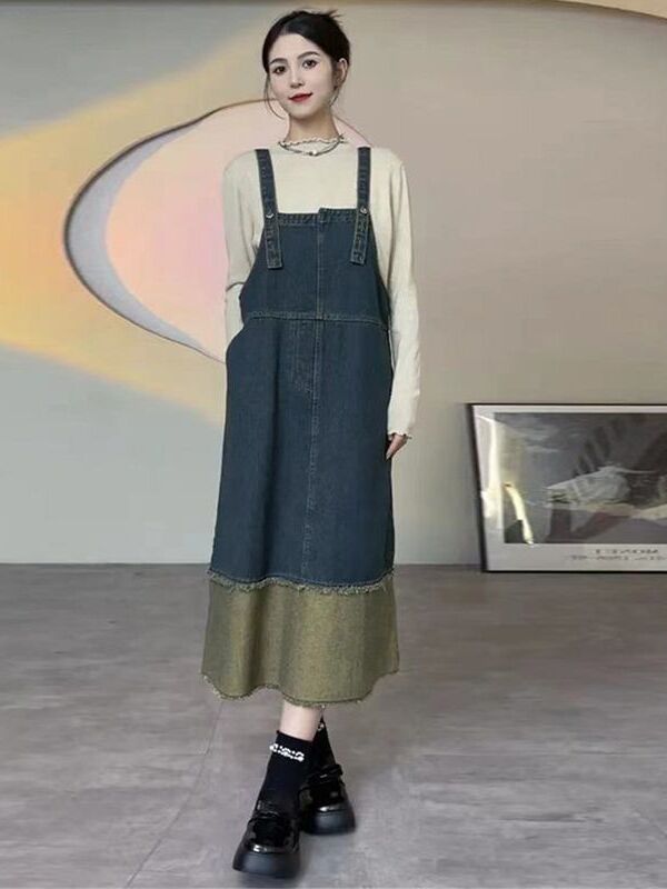 ヴィンテージデニムホルタードレス レディースミディスカート  - Denim Skirt Midi Vintage のレビューと価格