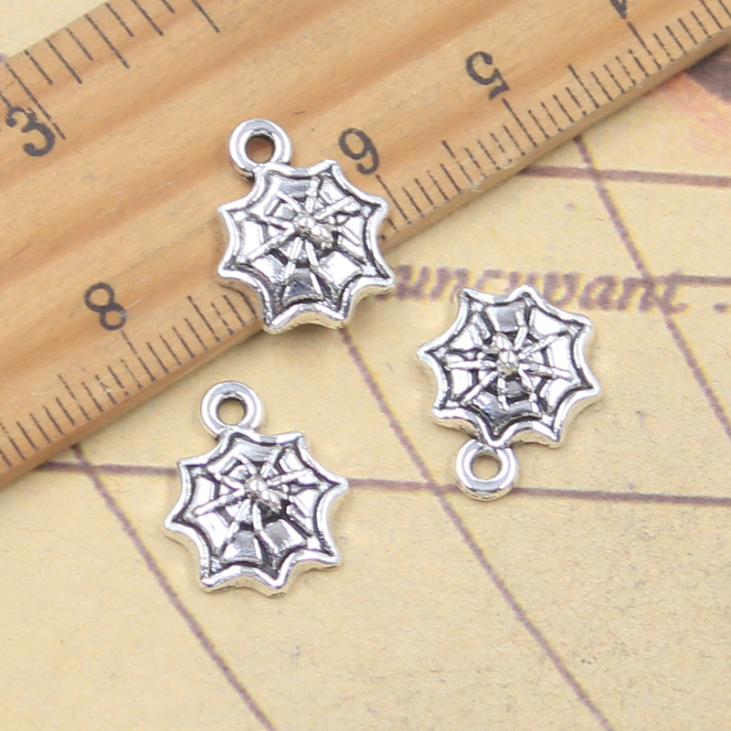 30 個チャームハロウィンクモの巣 15 × 12 ミリメー - Vintage Fashion Finds のレビューと価格