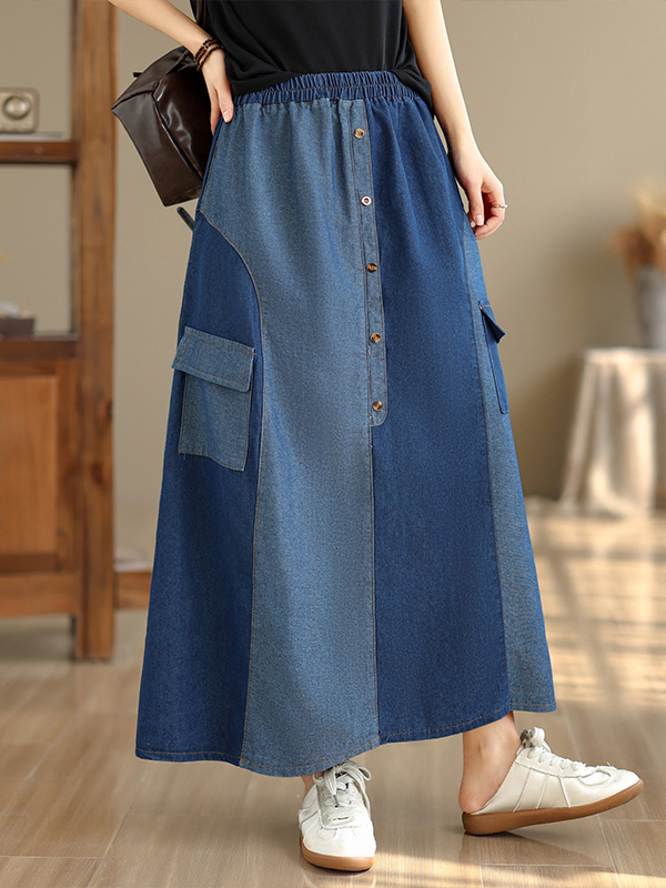 ルーズカジュアルデニムスカート レディース プラスサイズ ハ - Denim Skirt Midi Vintage のレビューと価格