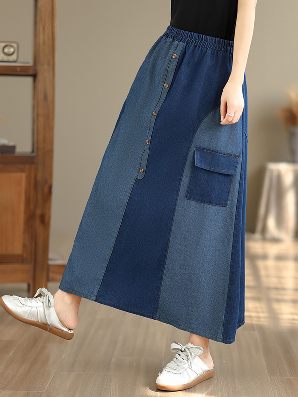 ルーズカジュアルデニムスカート レディース プラスサイズ ハ - Denim Skirt Midi Vintage のレビューと価格
