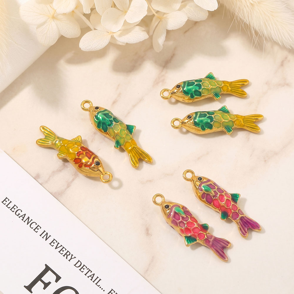2 個エナメル海洋動物チャームカメ魚ヒトデレイペンダント D - Vintage Fashion Finds のレビューと価格