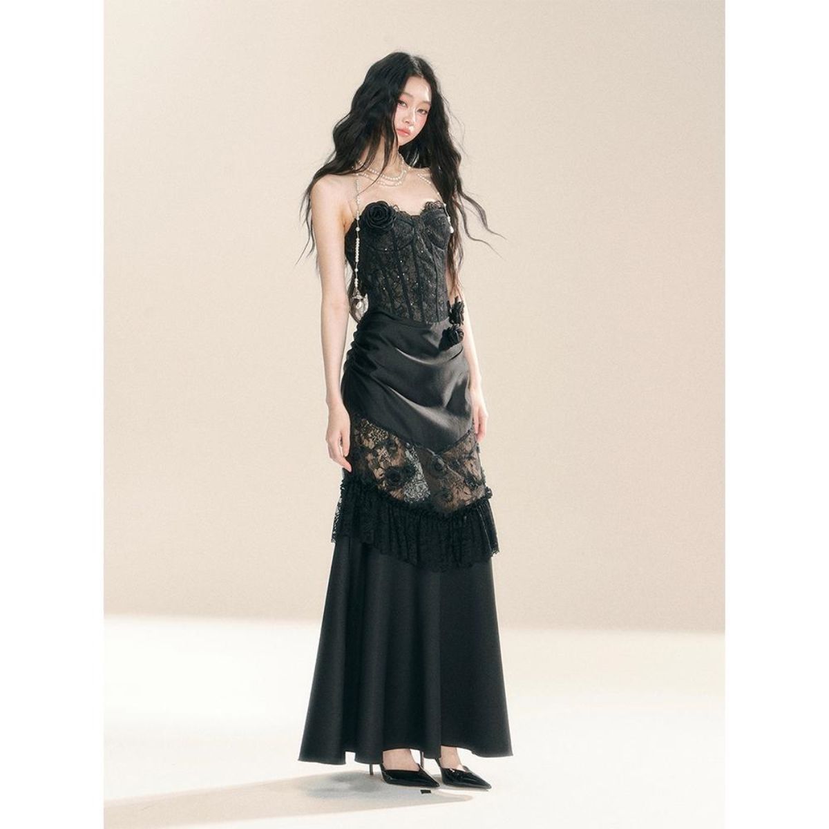 ヴィンテージゴシックグランジ Y2k レースドレス女性ダーク - Vintage Fashion And Design のレビューと価格