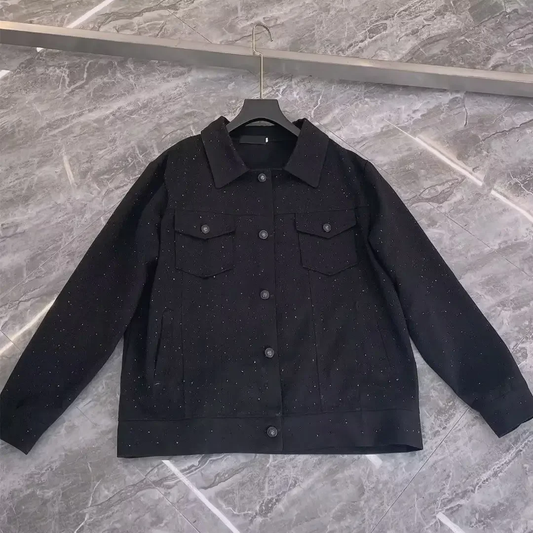 メンズデニムジャケット,スリム,ショート,カジュアル,ブラッ - Patchwork Jean Jacket のレビューと価格