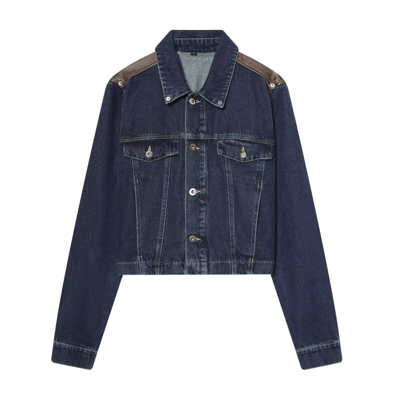 ETJ レディースデニムジャケット＆ジーンズセット クロップ - Patchwork Jean Jacket のレビューと価格