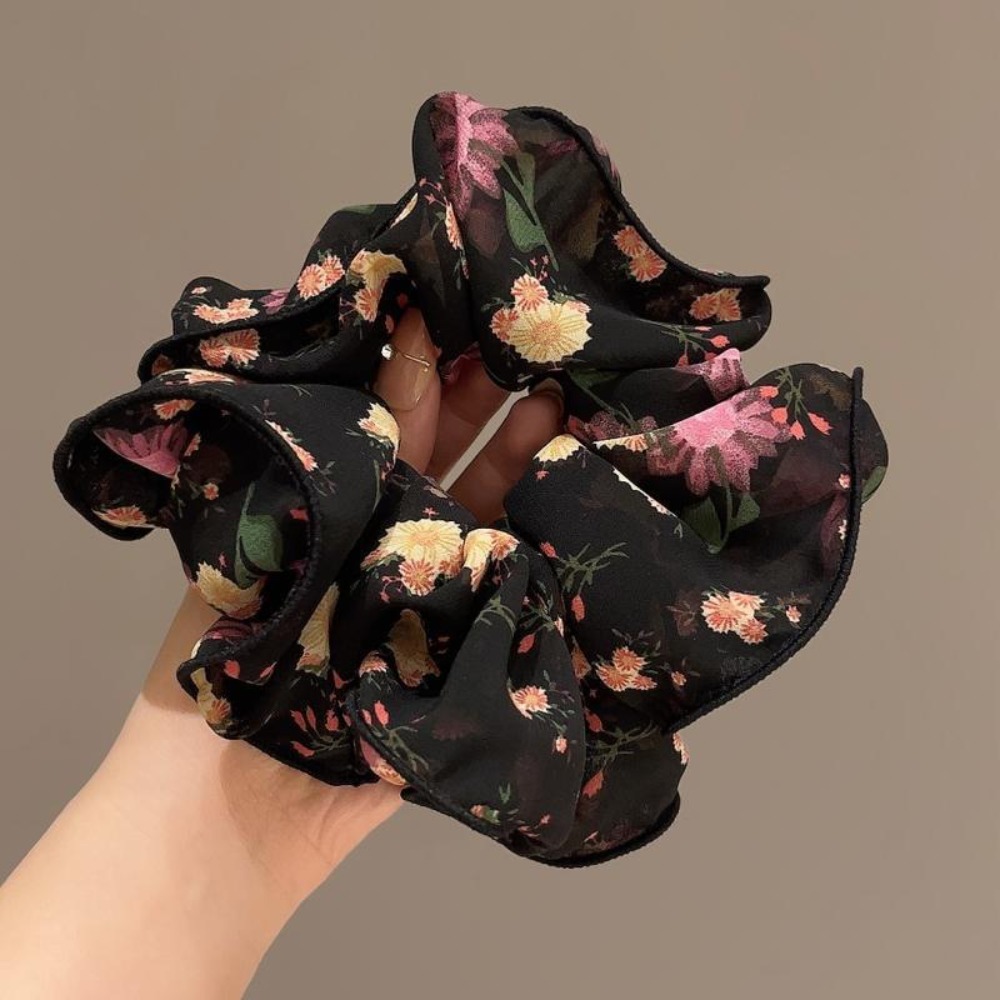 1pc ファッションヴィンテージダークフローラルシフォンボヘ - Vintage Fashion Look のレビューと価格