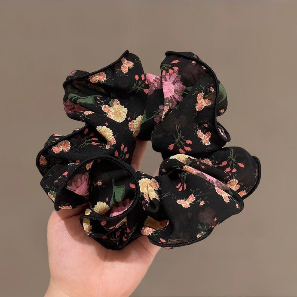 1pc ファッションヴィンテージダークフローラルシフォンボヘ - Vintage Fashion Look のレビューと価格
