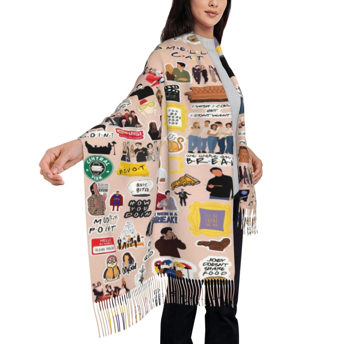 ヴィンテージフレンズテレビ番組シンボルコラージュスカーフタッ - Vintage Fashion Collage のレビューと価格