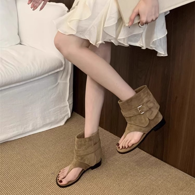 女性ピープトウブーツ夏の新しいフリップフロップ高級ヴィンテー - Vintage Fashion In 2026 のレビューと価格