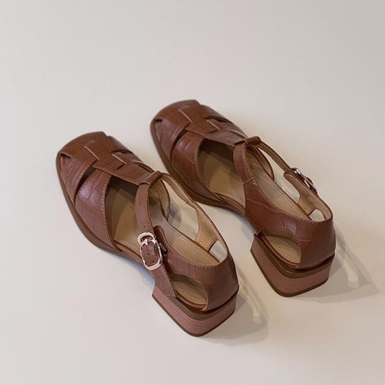 女性のサンダル夏の新しいファッション織りヴィンテージ通気性ロ - Vintage Fashion In 2026 のレビューと価格
