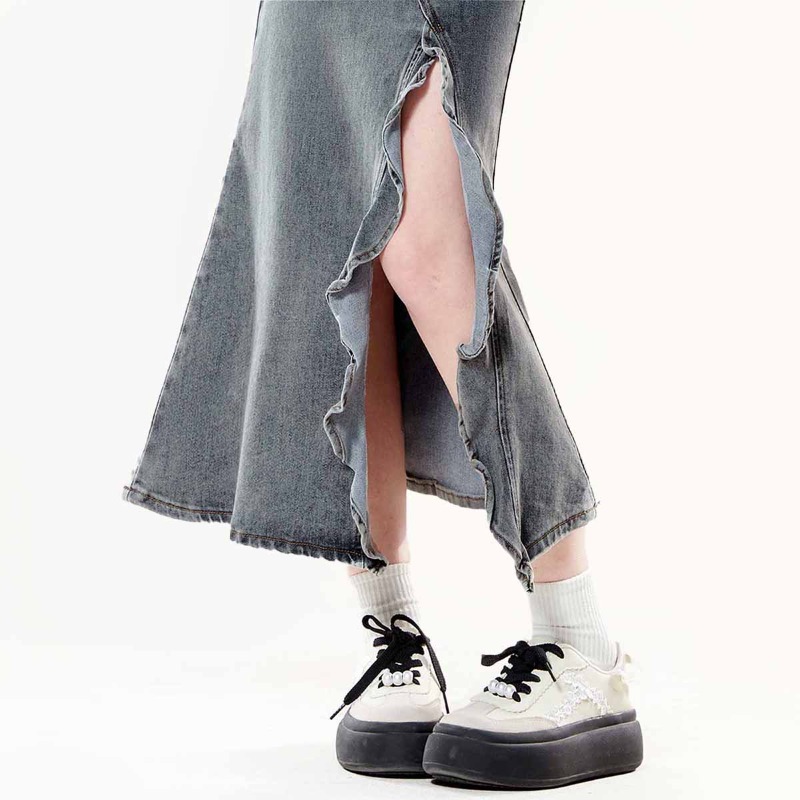 レディースアメリカンヴィンテージデニムミディスカート 202 - Denim Skirt Midi Vintage のレビューと価格