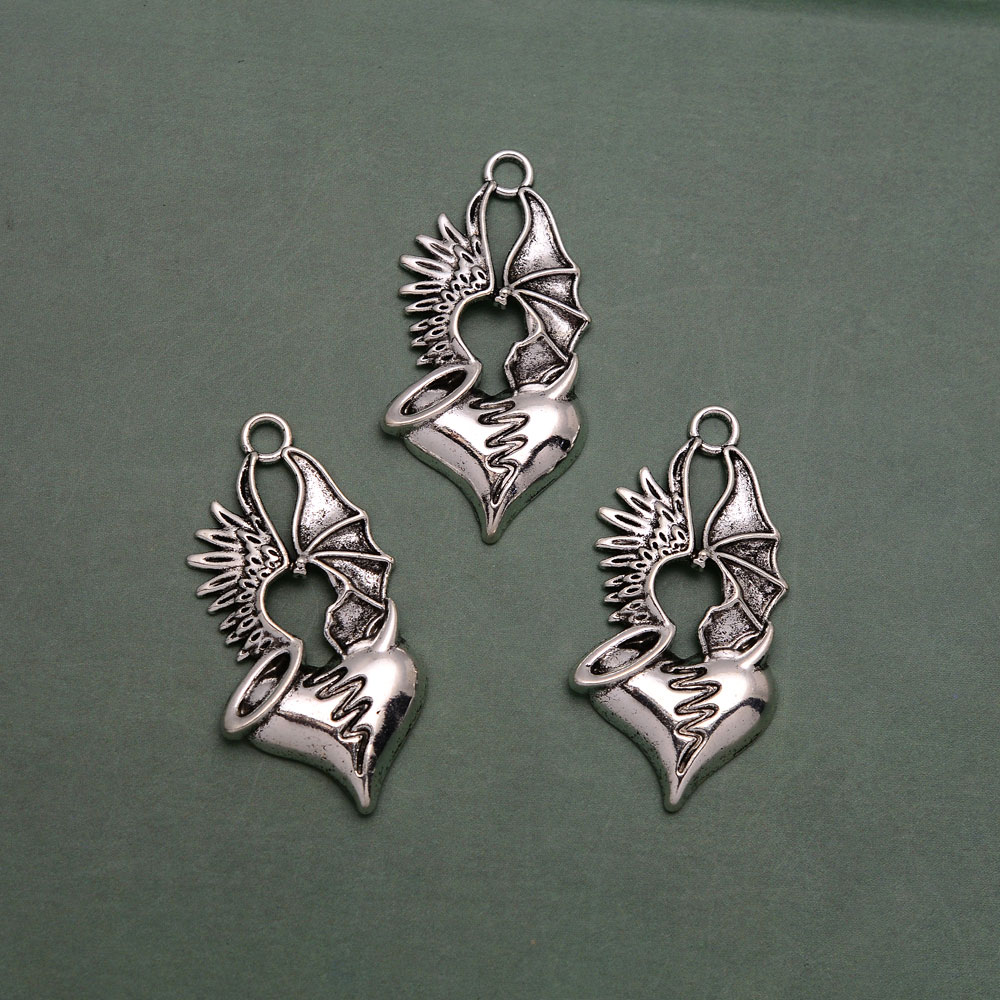 5 ピース/ロット--46x23mm アンティークシルバーメ - Vintage Fashion Finds のレビューと価格