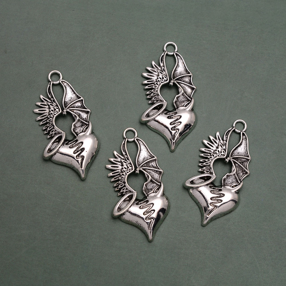 5 ピース/ロット--46x23mm アンティークシルバーメ - Vintage Fashion Finds のレビューと価格