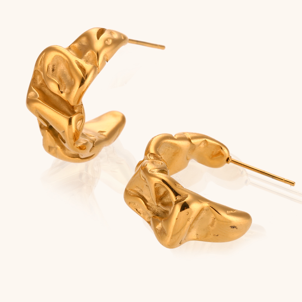 La.muses-女性のためのステンレス鋼のフープピアス,創 - Vintage Fashion La のレビューと価格