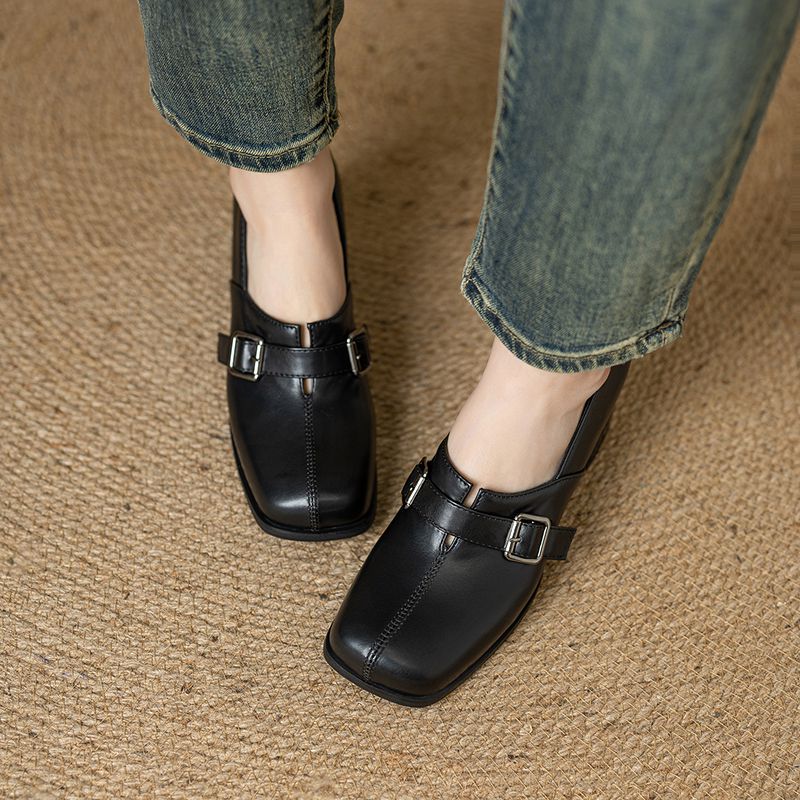 Girseaby ヴィンテージ女性パンプススクエアトゥブロッ - Vintage Fashion And Design のレビューと価格